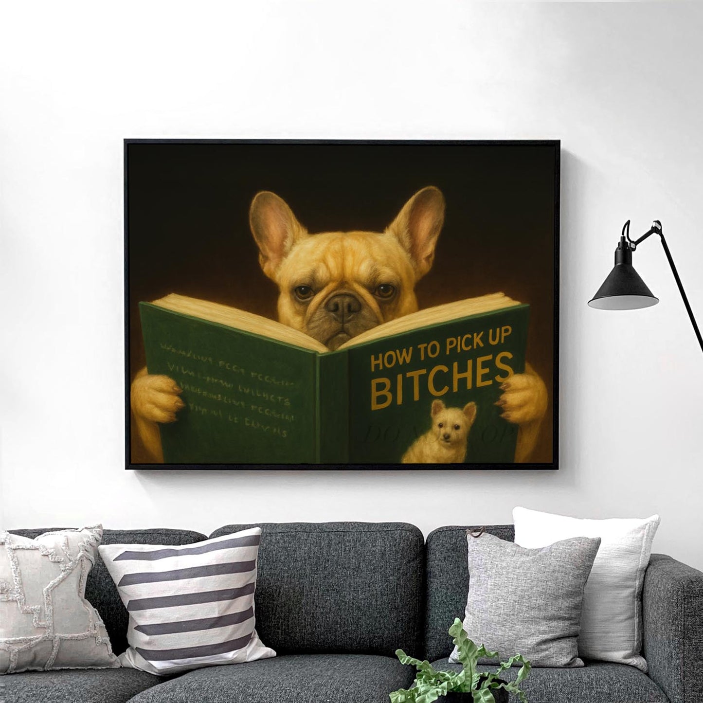 French Bulldog Reading Dating Book