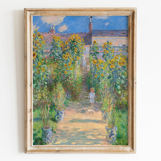 The Artist's Garden At Vetheuil by Claude Monet