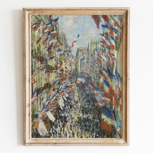 The Rue Montorgueil in Paris (1878) by Claude Monet