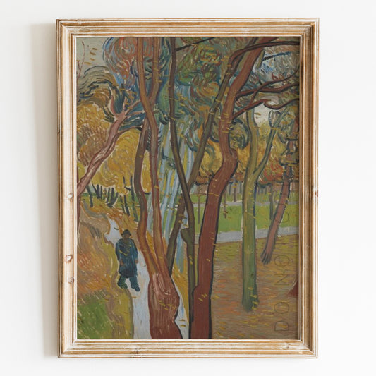 The Garden of Saint Paul's Hospital ('Leaf-Fall') (1889) by Van Gogh
