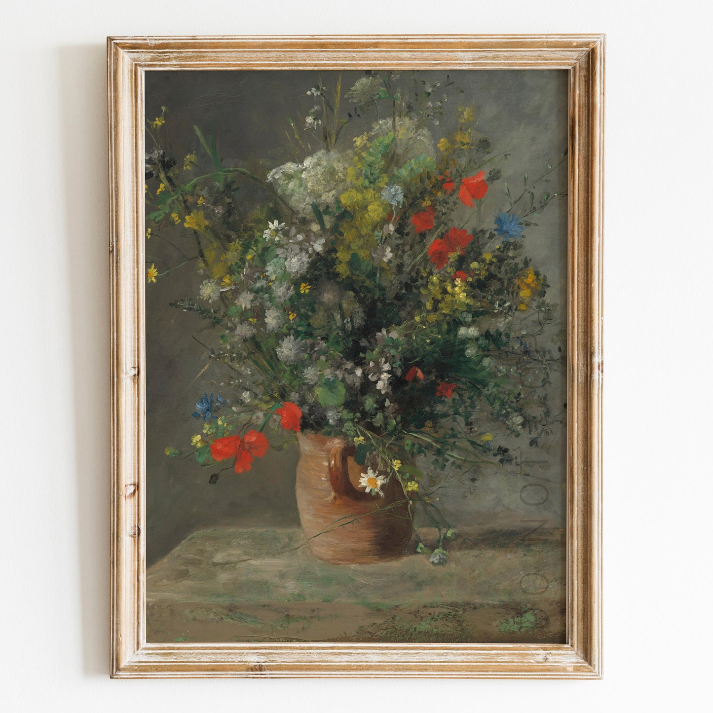 Flowers in a Vase (1866) by Renoir