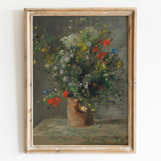Flowers in a Vase (1866) by Renoir