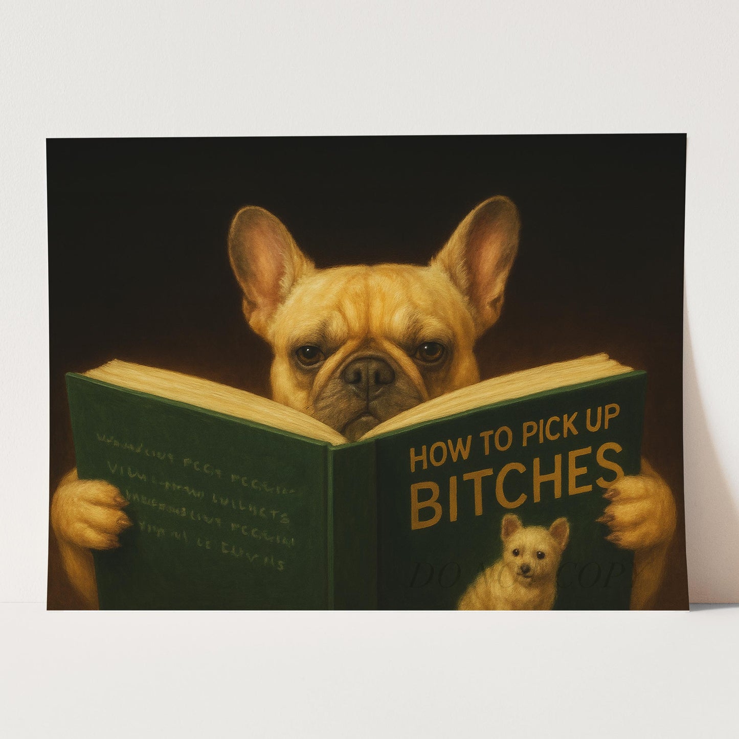 French Bulldog Reading Dating Book