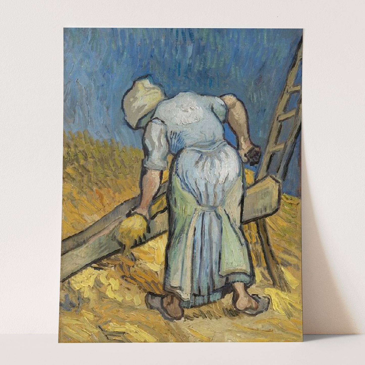 Peasant Woman Bruising Flax (1889) by Van Gogh