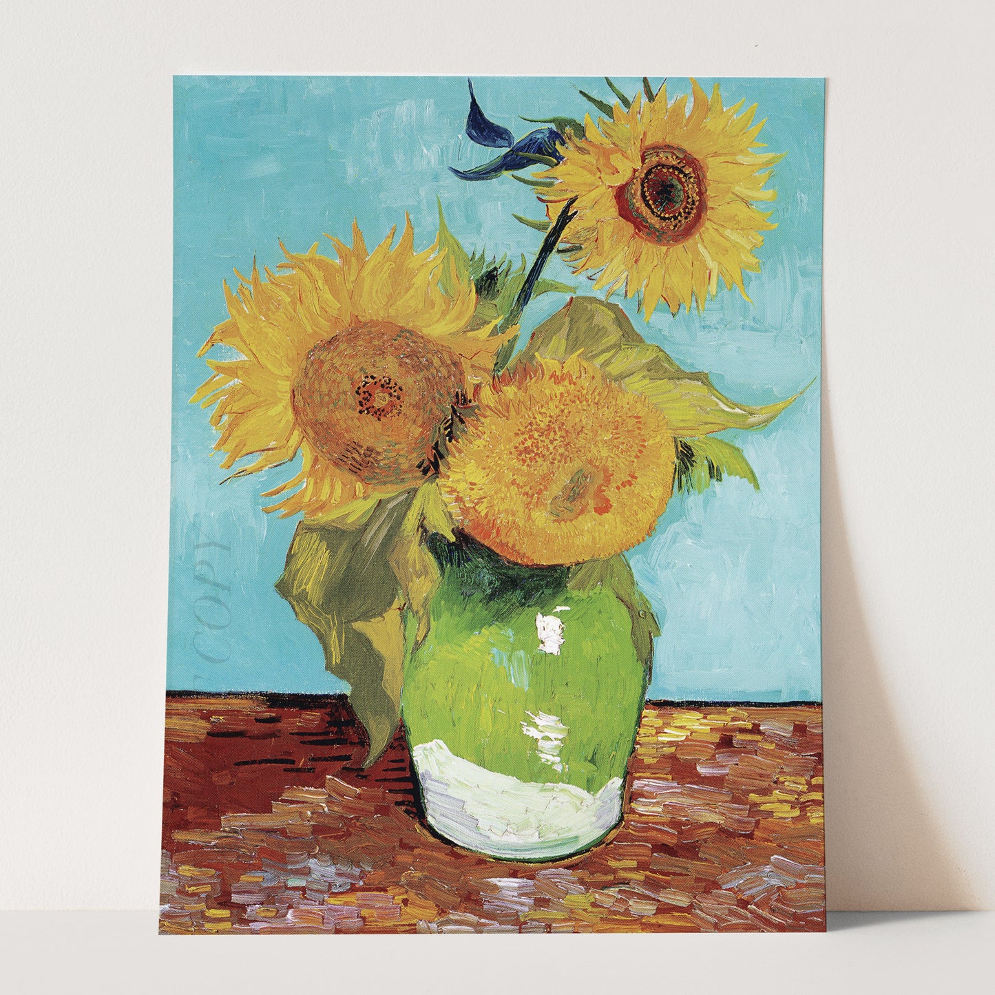 Vase with Three Sunflowers (1888) by Van Gogh