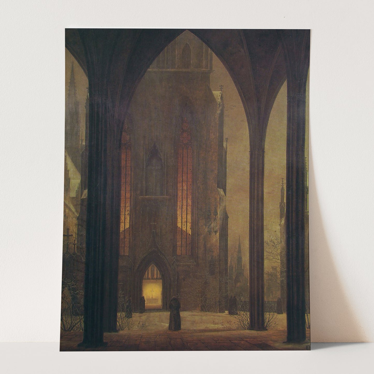 Cathedral in Winter (1821) by Ernst Ferdinand Oehme