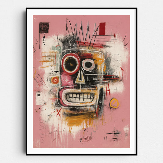 Pink Abstract Graffiti Street Art