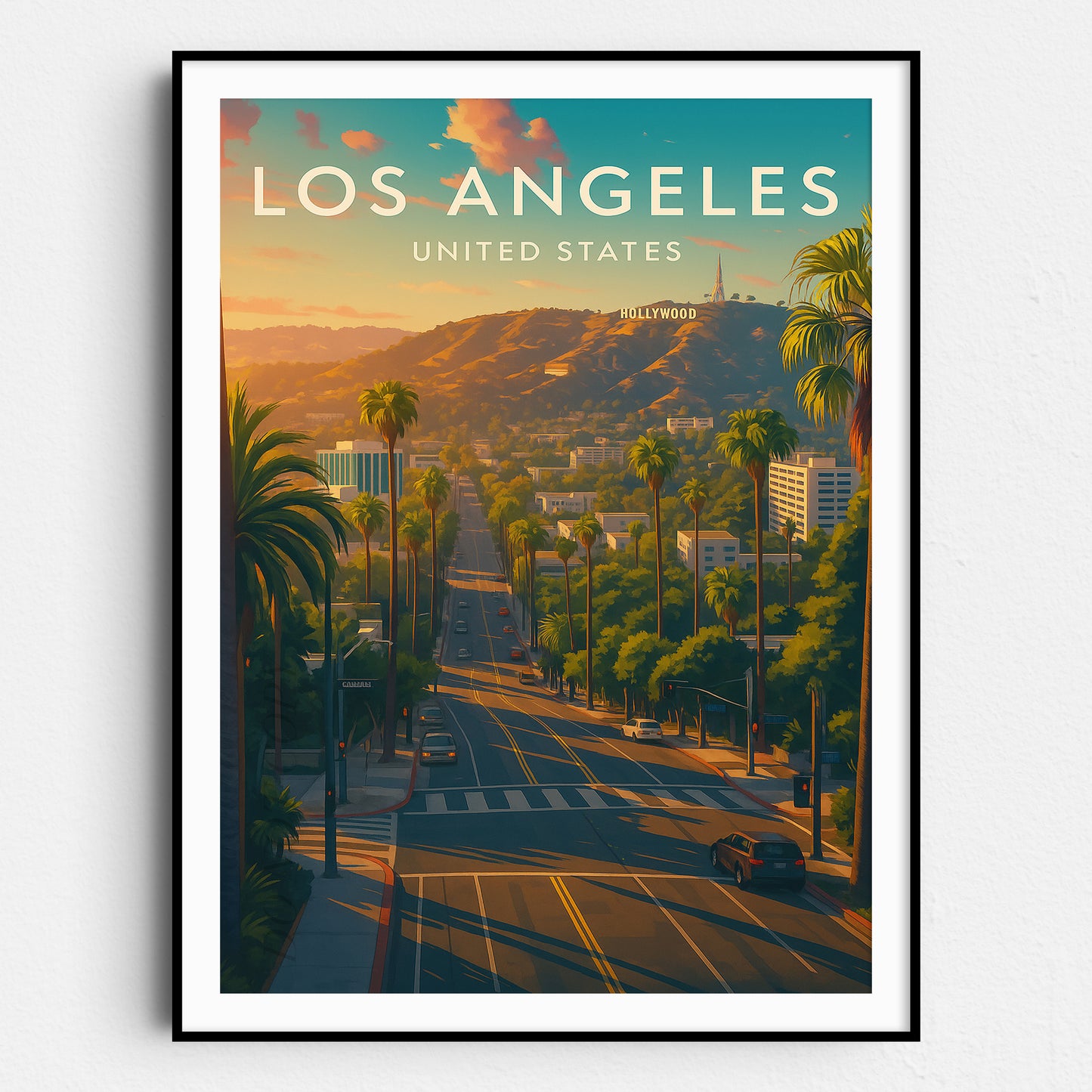 Los Angeles Vintage Travel Poster