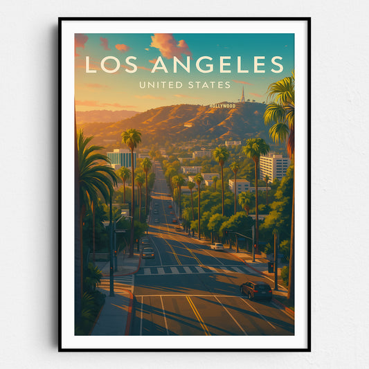 Los Angeles Vintage Travel Poster