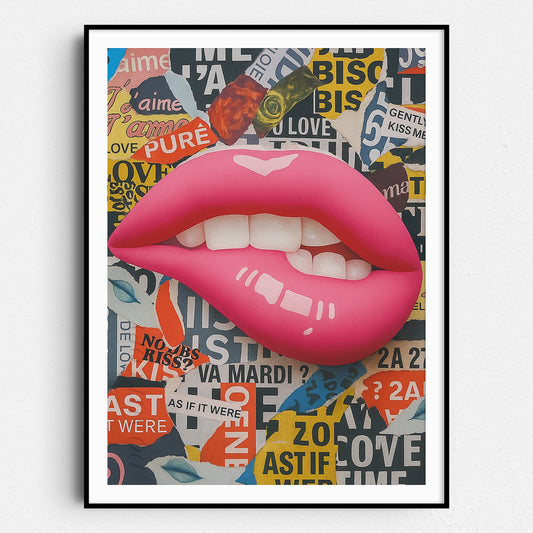 Pink Lips Graffiti