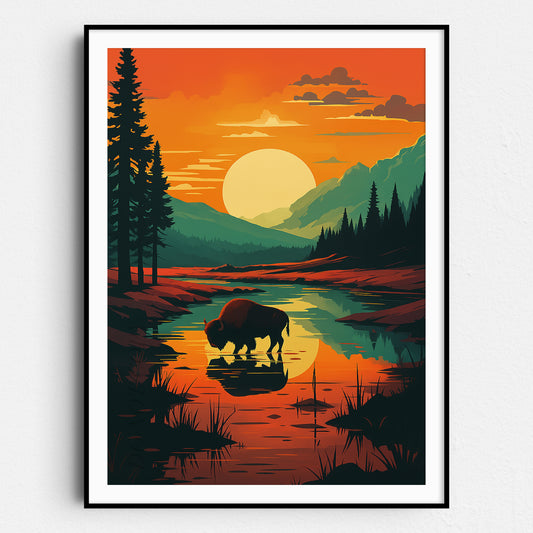 Yellowstone Vintage Travel Poster