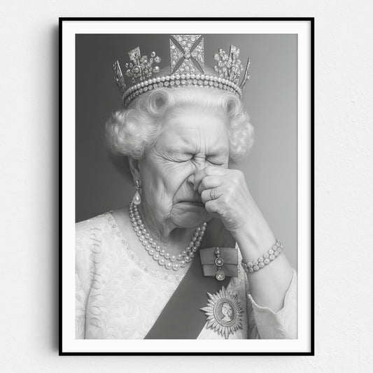 Queen Elizabeth Plugging Her Nose