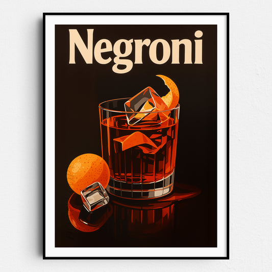 Negroni Vintage Drinks Poster