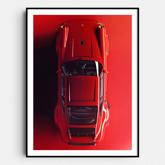 Red Porsche From Above
