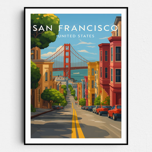 San Francisco Vintage Travel Poster