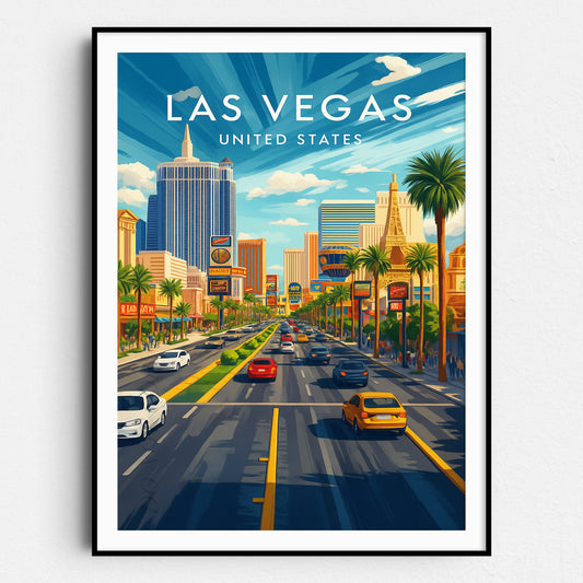 Las Vegas Vintage Travel Poster