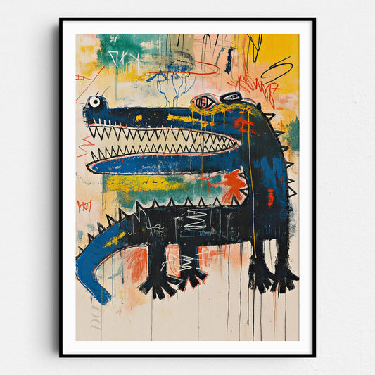 Crocodile Abstract Graffiti