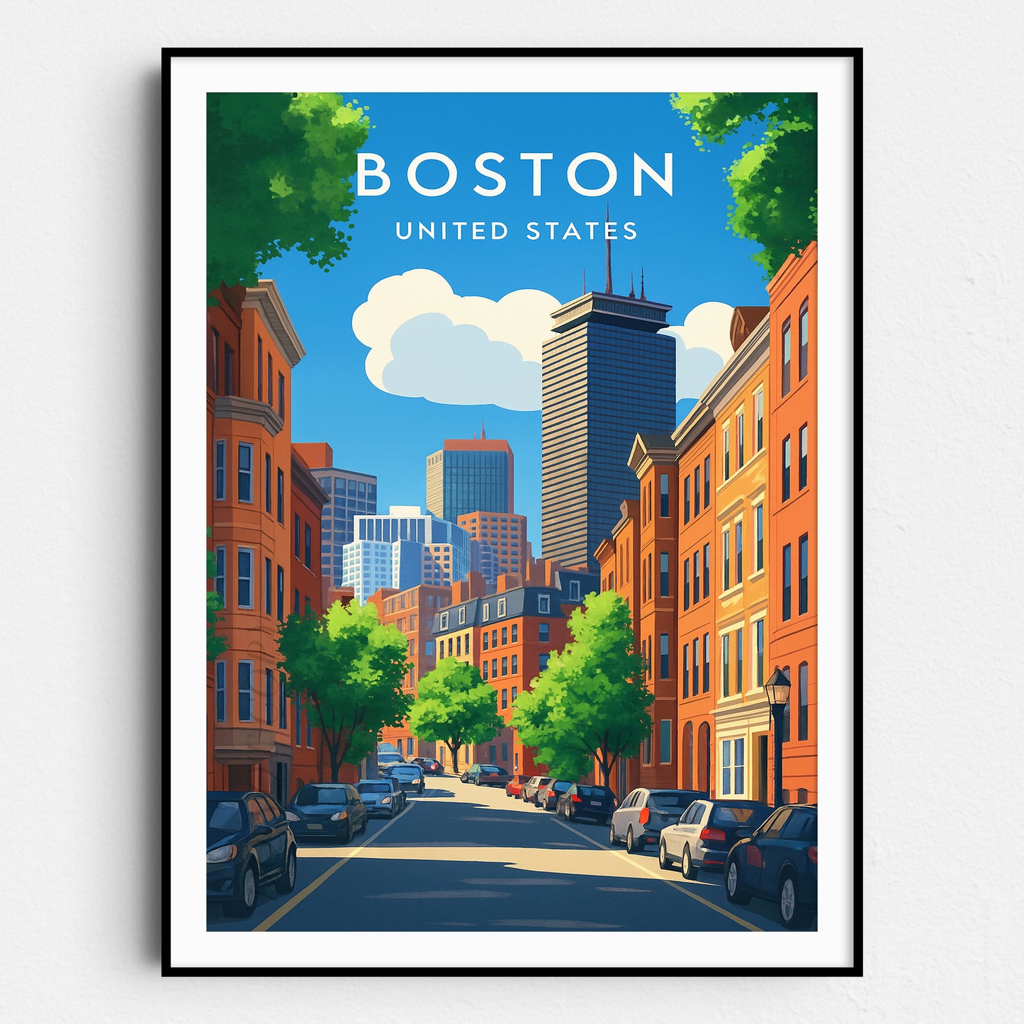 Boston Vintage Travel Poster