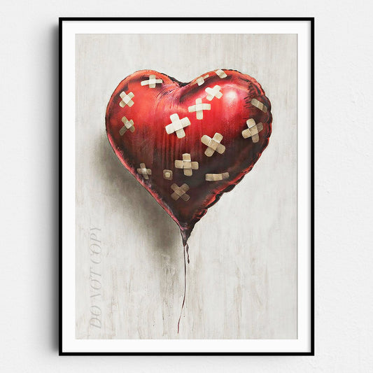 Bandaged Heart Banksy Bandaid