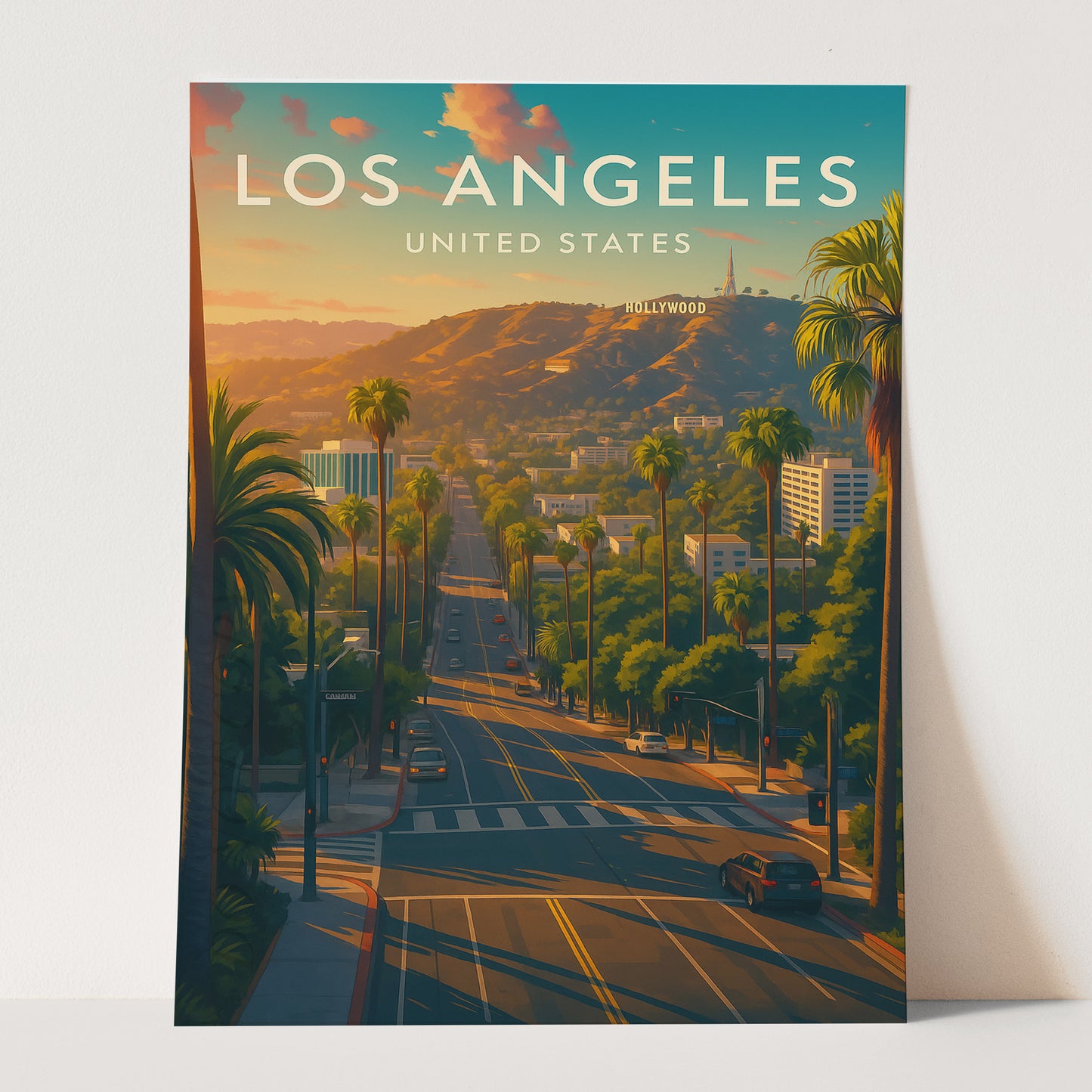 Los Angeles Vintage Travel Poster