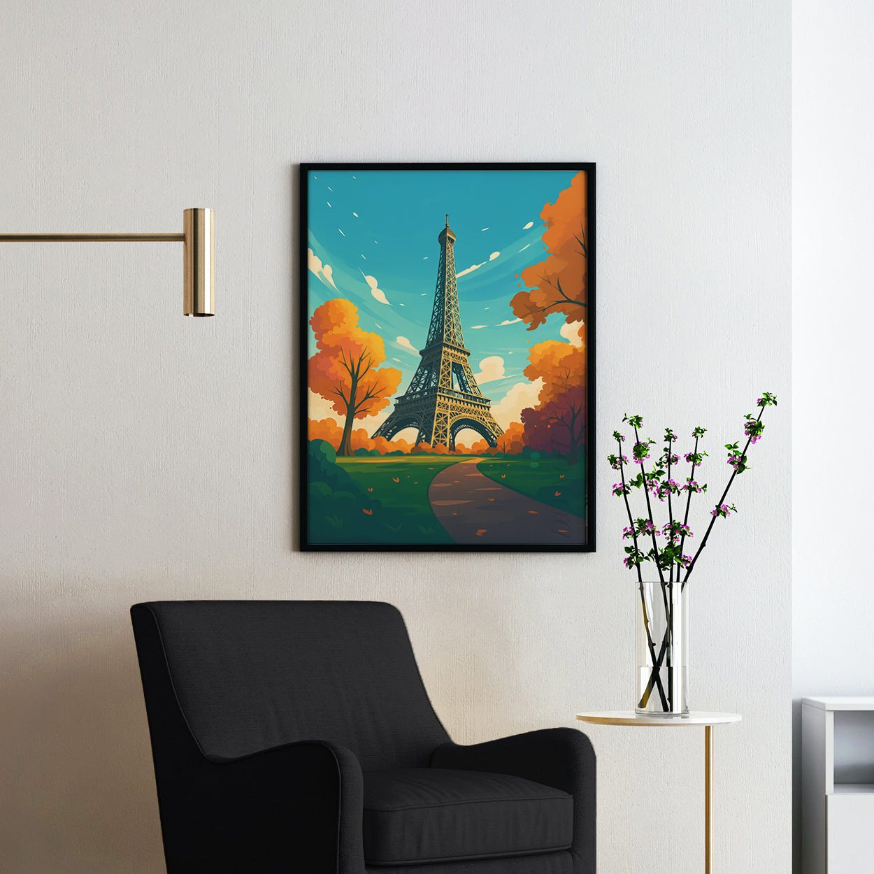 Paris France Vintage Travel Poster