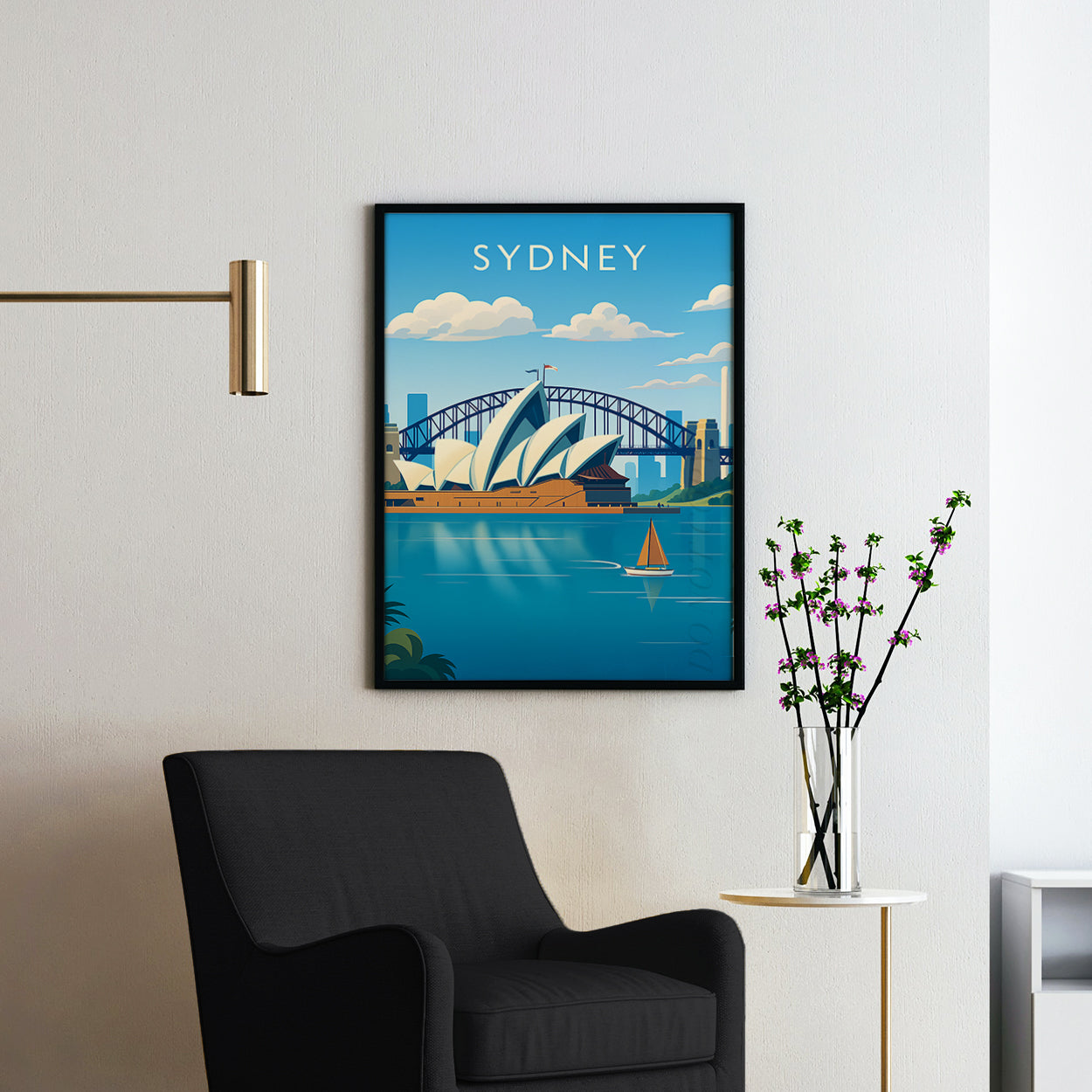 Sydney Australia Vintage Travel Poster