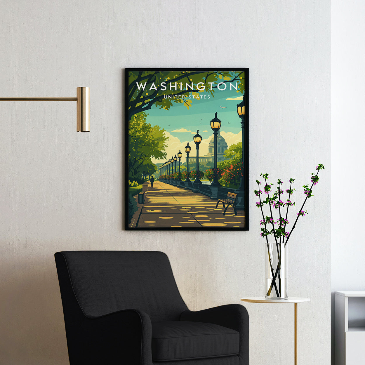 Washington DC Vintage Travel Poster