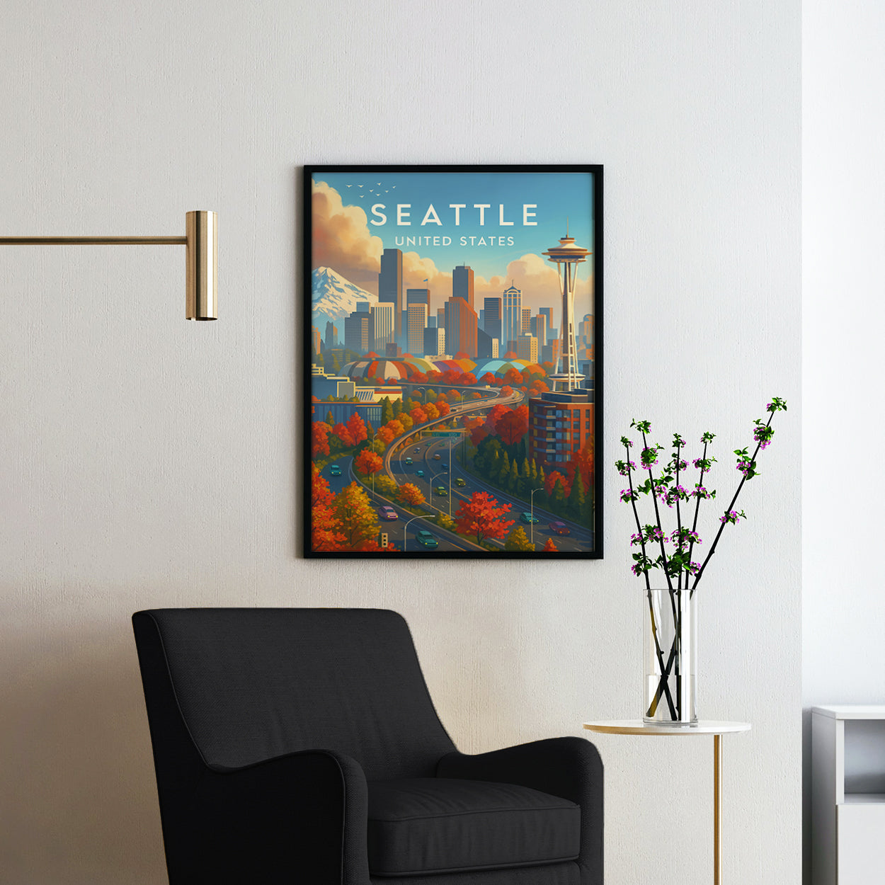 Seattle Vintage Travel Poster