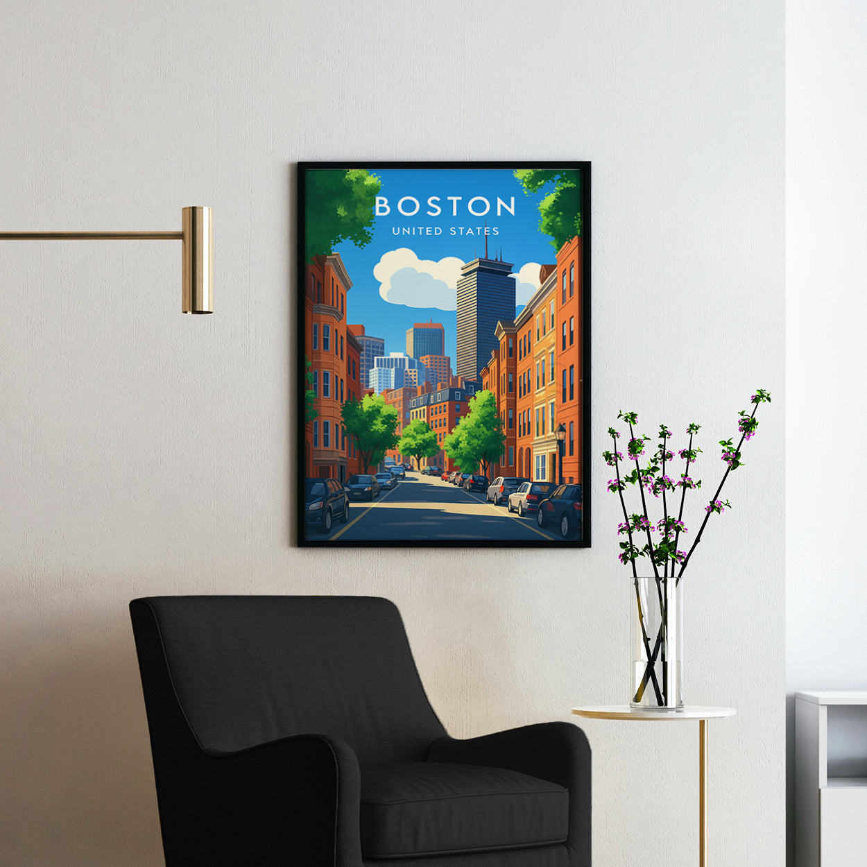 Boston Vintage Travel Poster