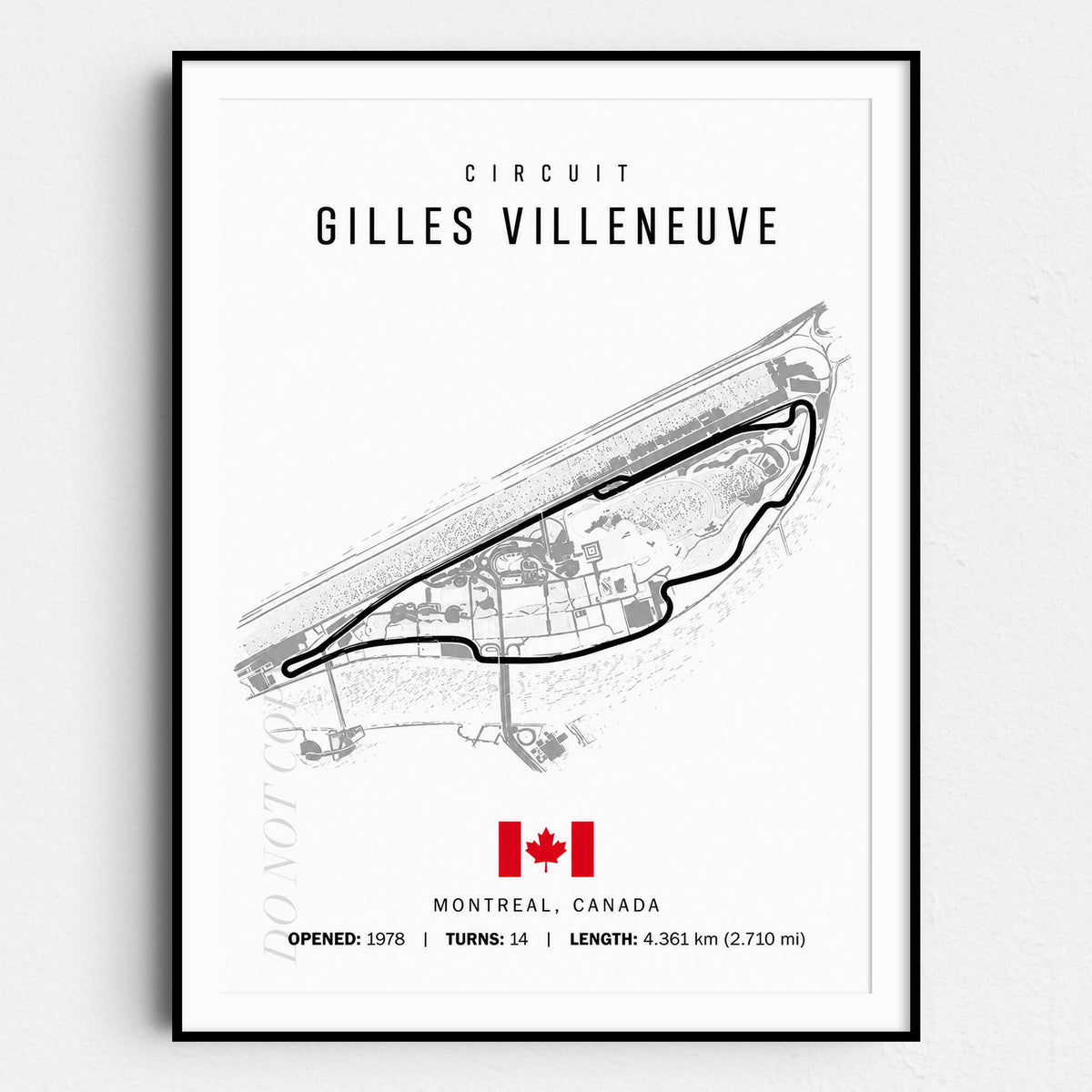 Montreal Canada Grand Prix Race Track Map