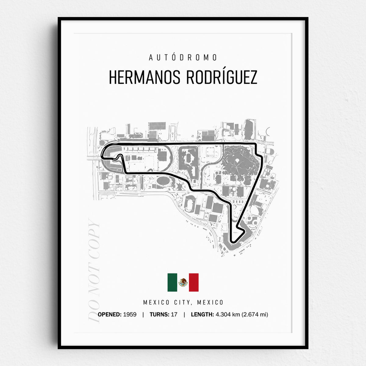 Mexico Grand Prix Race Track Map
