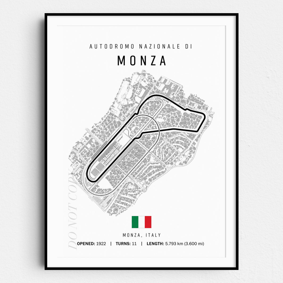 Monza Italy Grand Prix Race Track Map