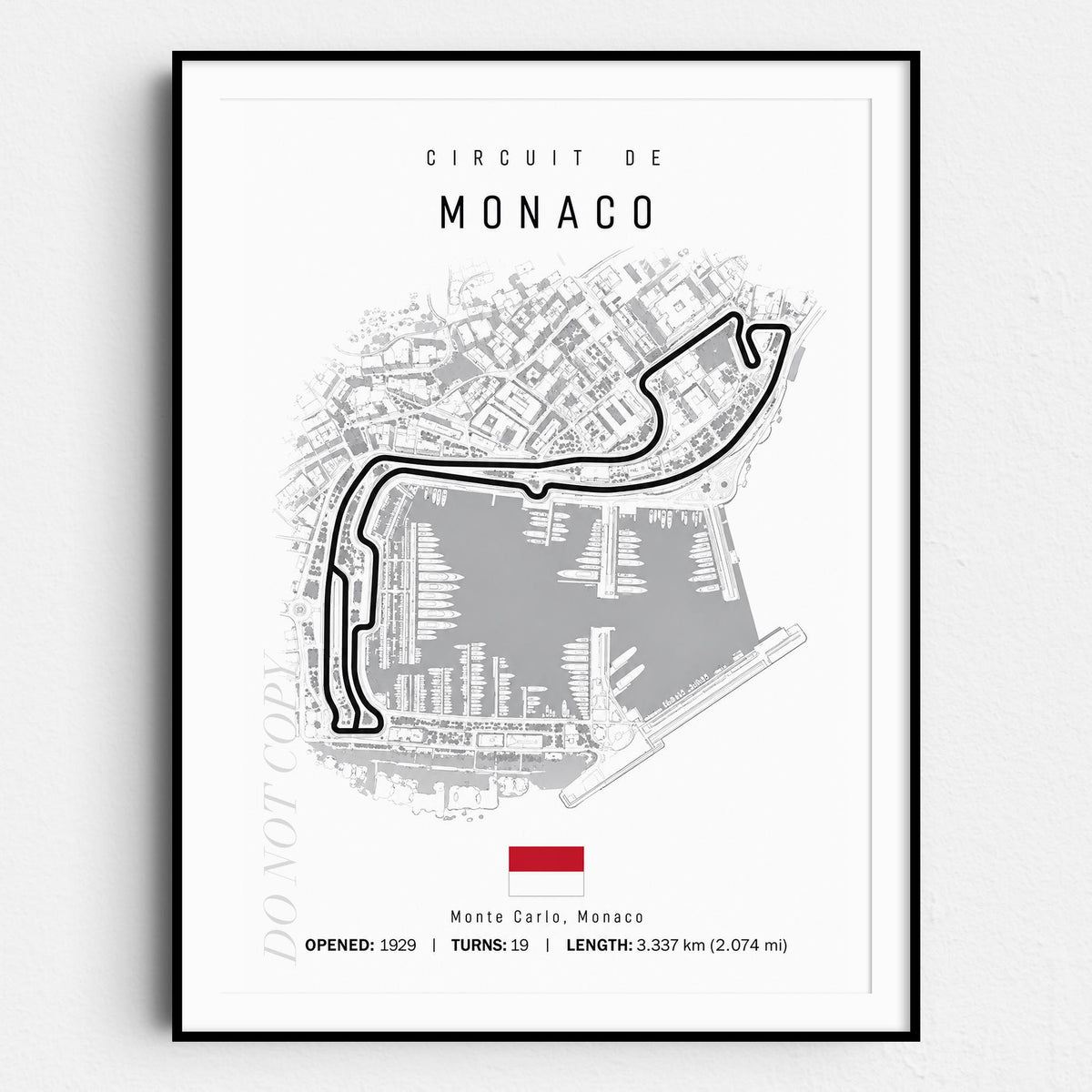 Monaco Grand Prix Race Track Map