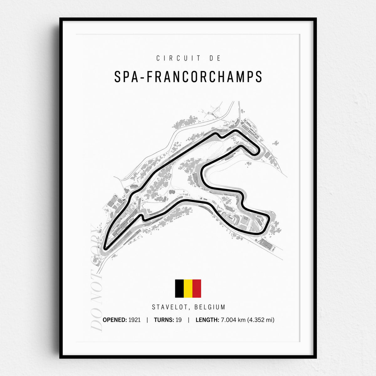 Belgium Grand Prix Race Track Map