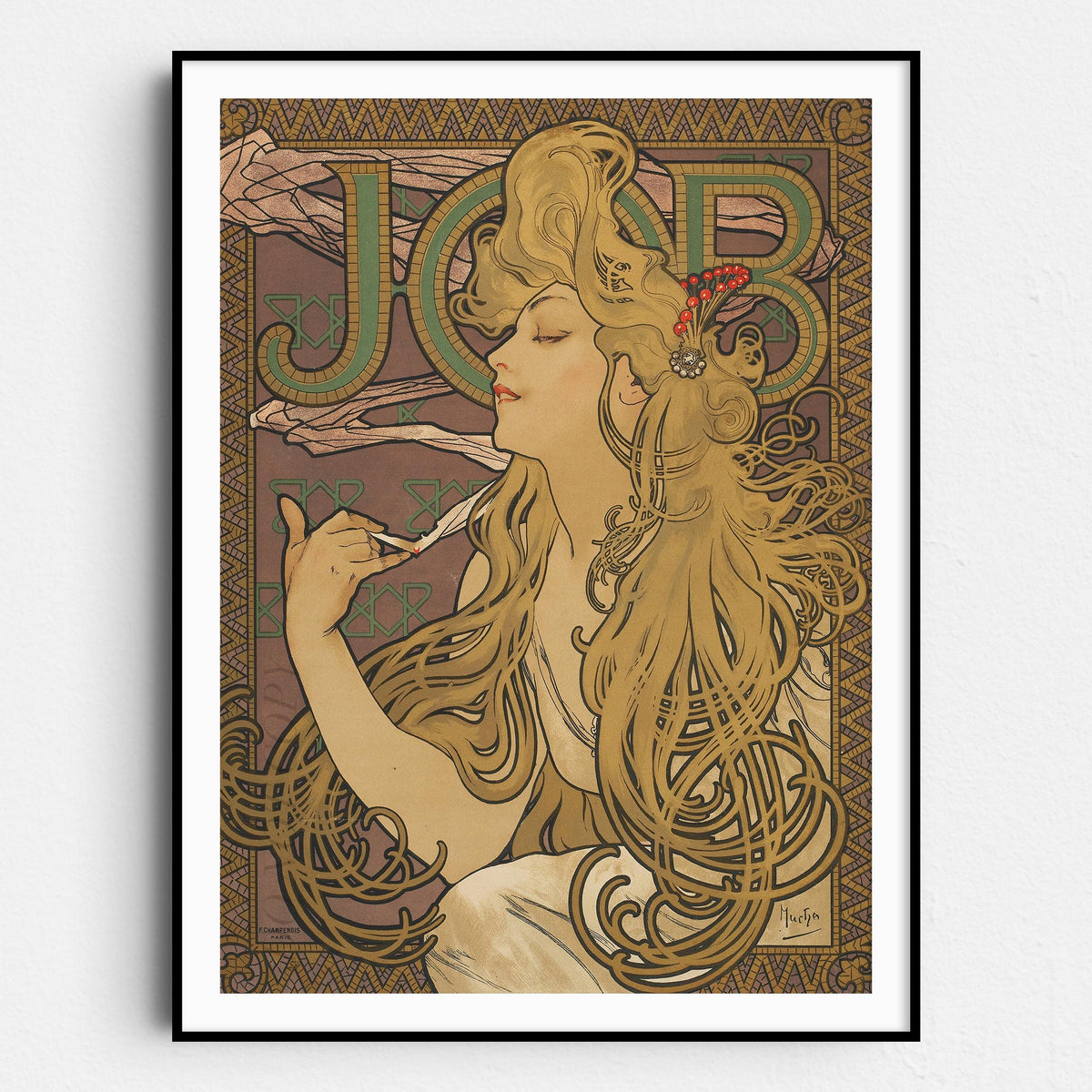Job Rolling Paper, Art Nouveau Poster - Alphonse Mucha