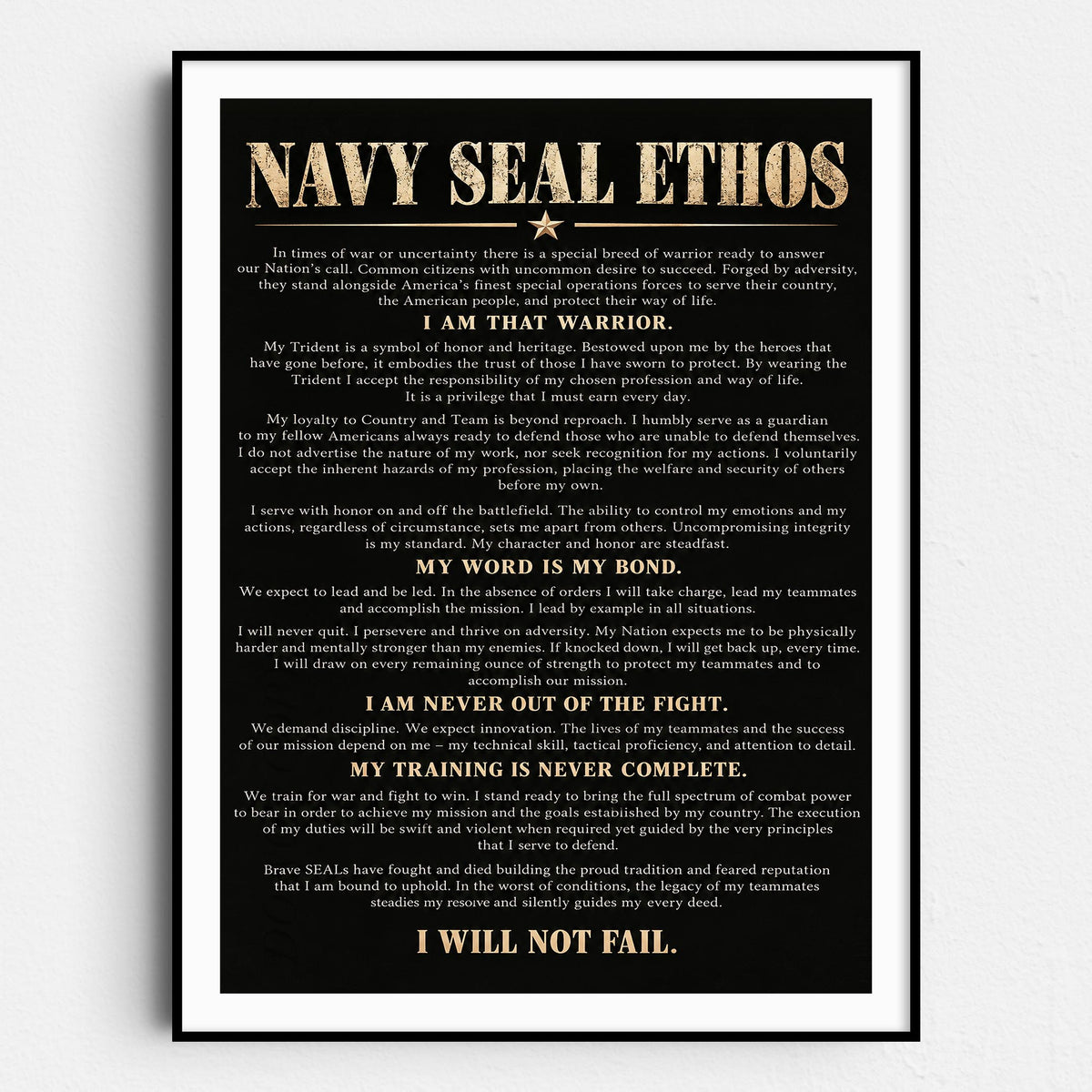 Navy SEAL Ethos