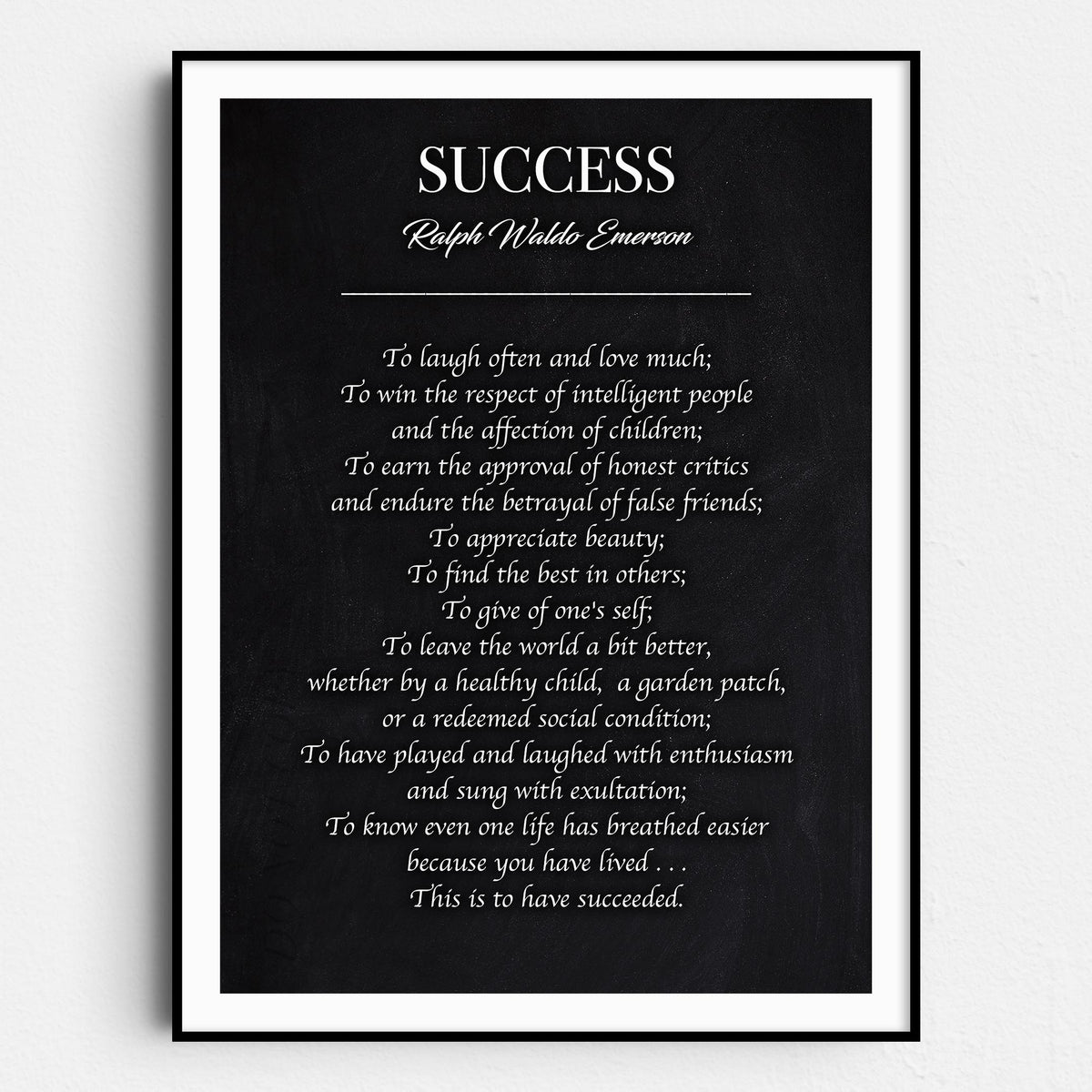 Success - Ralph Waldo Emerson