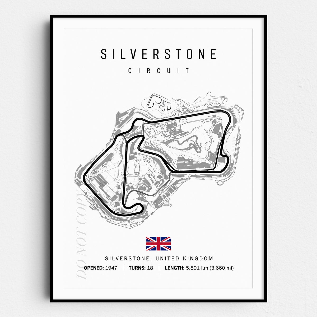 Silverstone Grand Prix Race Track Map