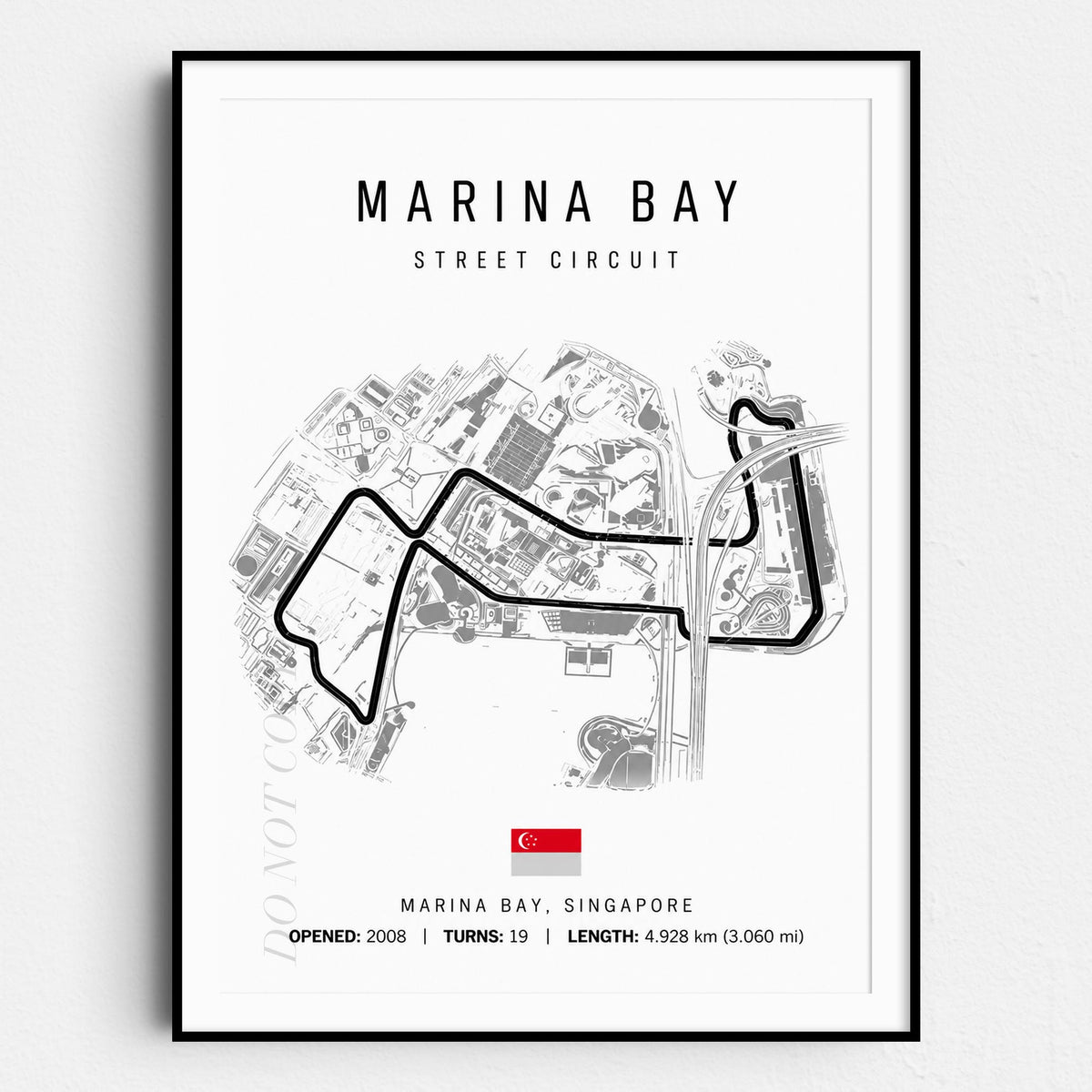 Marina Bay Singapore Grand Prix Race Track Map