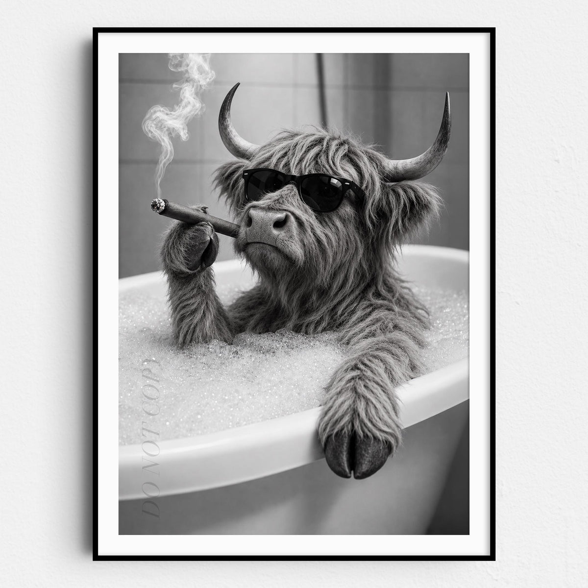 Highland Cow Bathtub Cigar