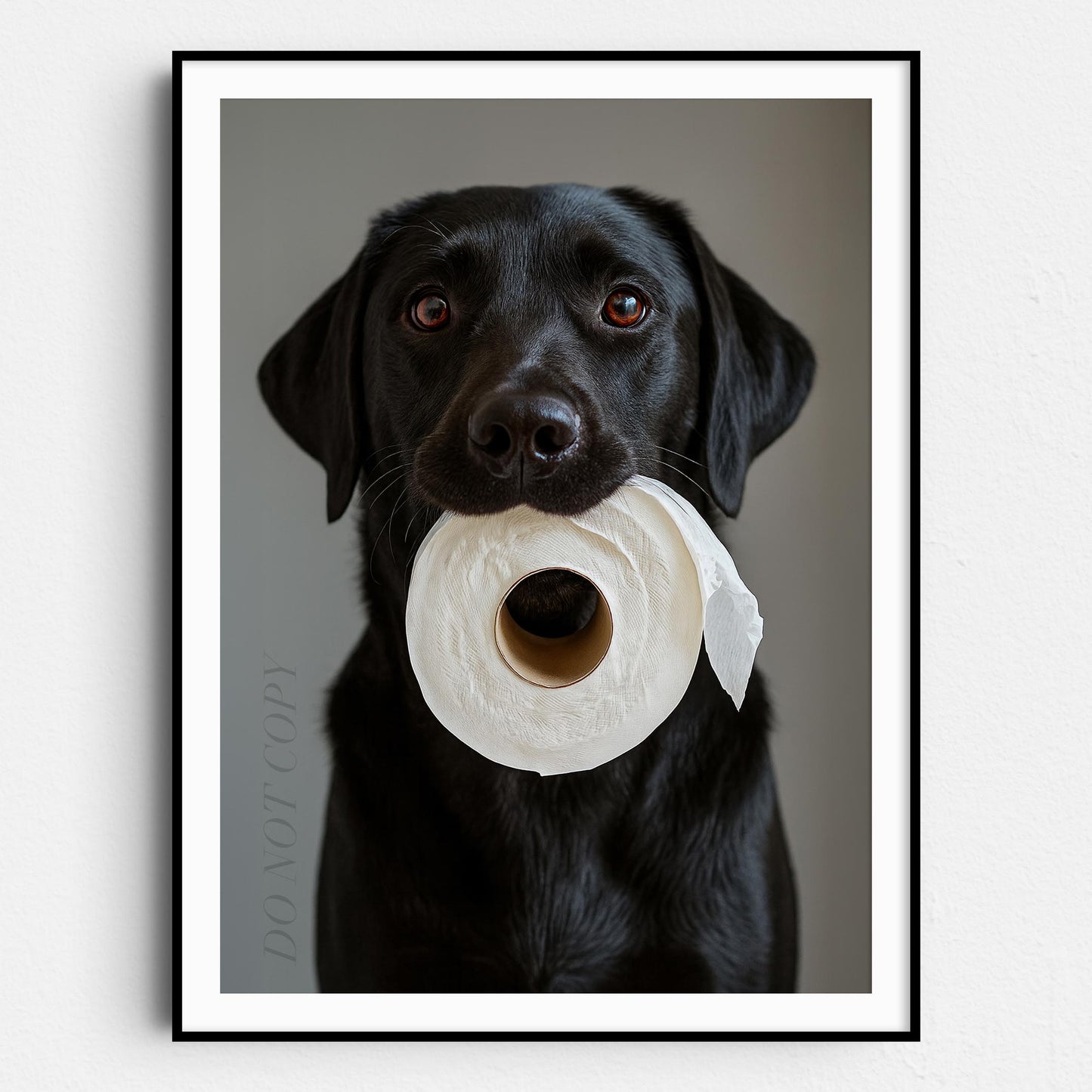 Black Labrador Dog Toilet Paper