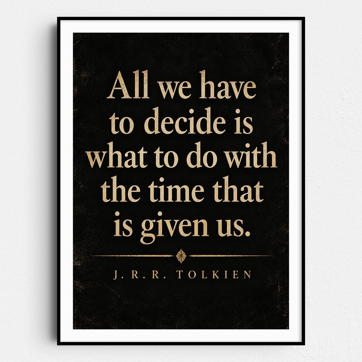 All we have to decide is what to do with the time that is given us