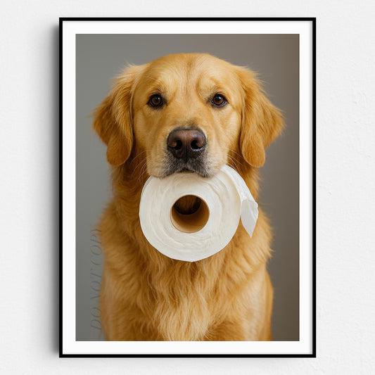 Golden Retriever Dog Toilet Paper