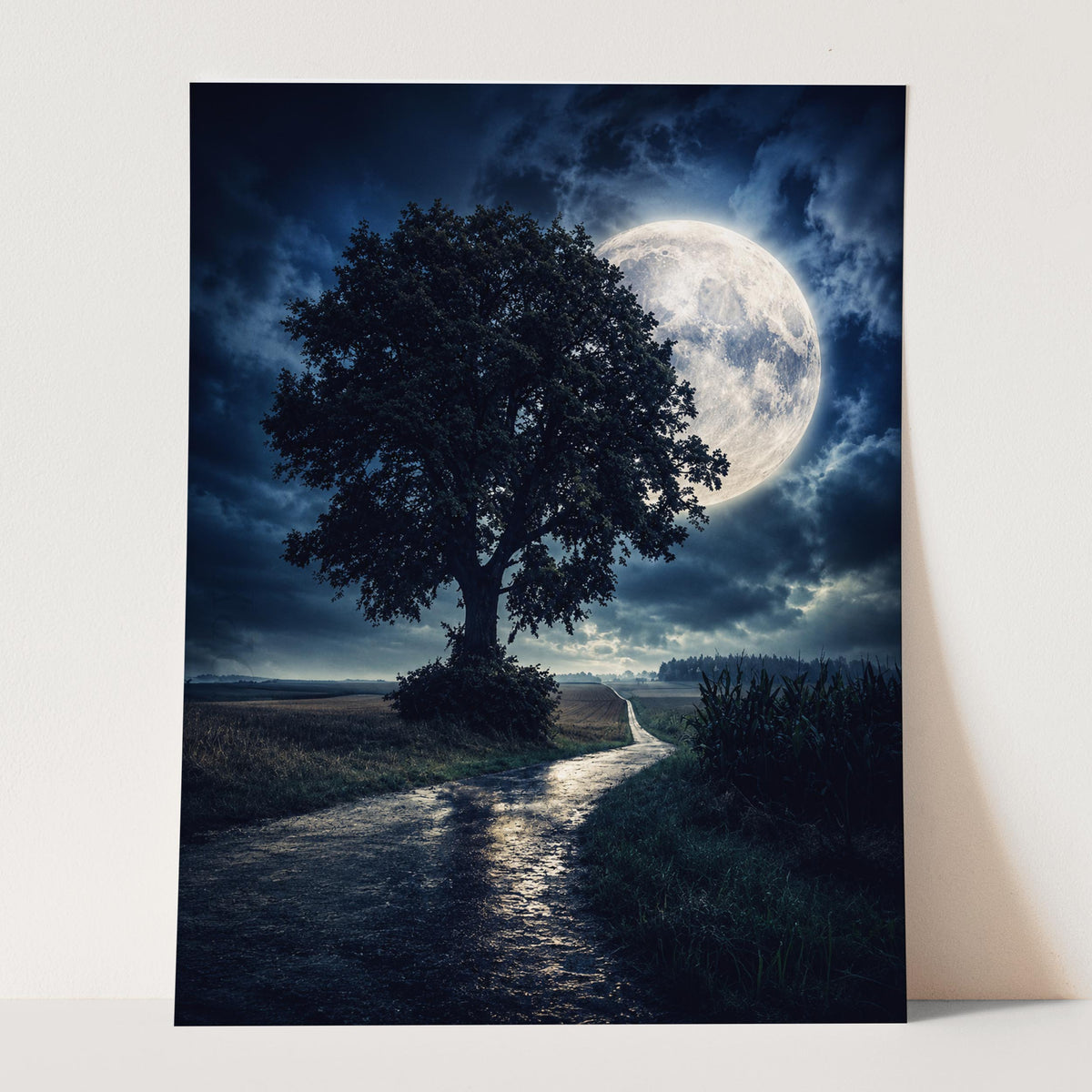 Moonrise Over The Lone Tree