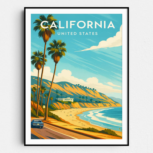 California Vintage Travel Poster