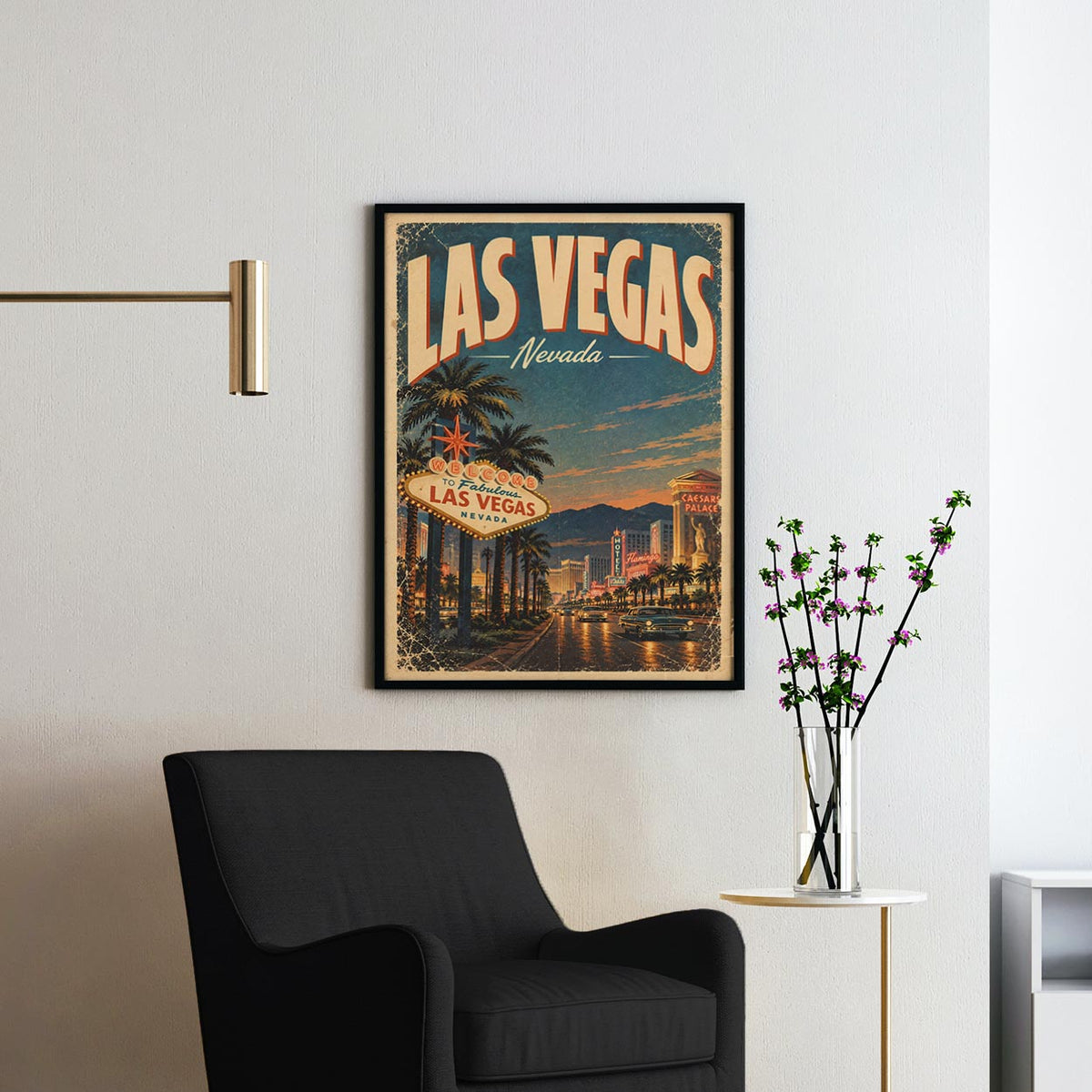 Las Vegas Vintage Travel Poster