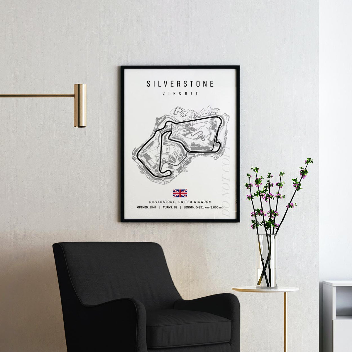 Silverstone Grand Prix Race Track Map