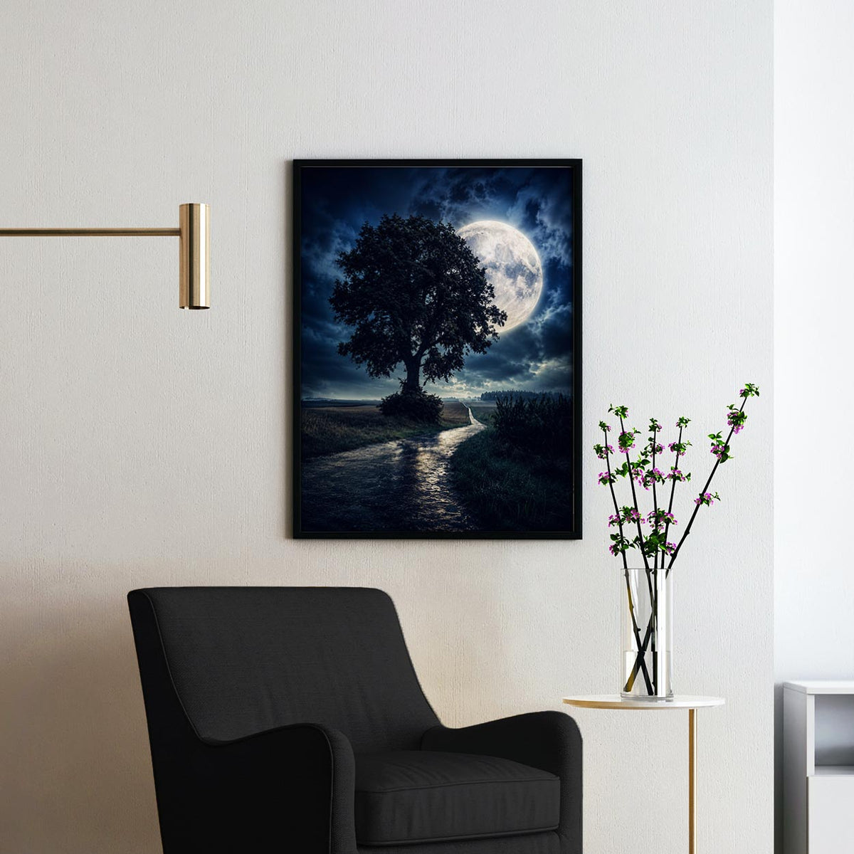 Moonrise Over The Lone Tree