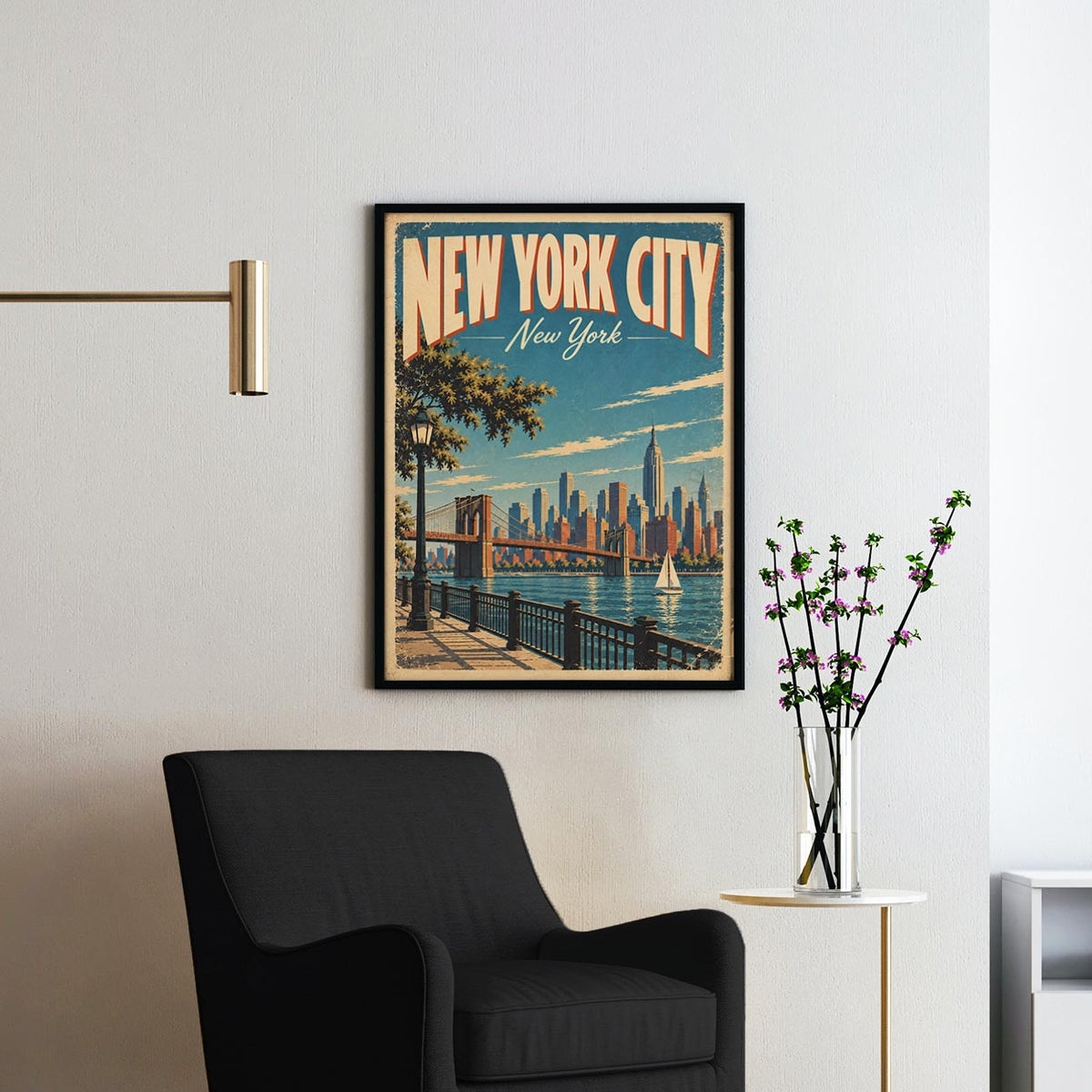 New York City Vintage Travel Poster