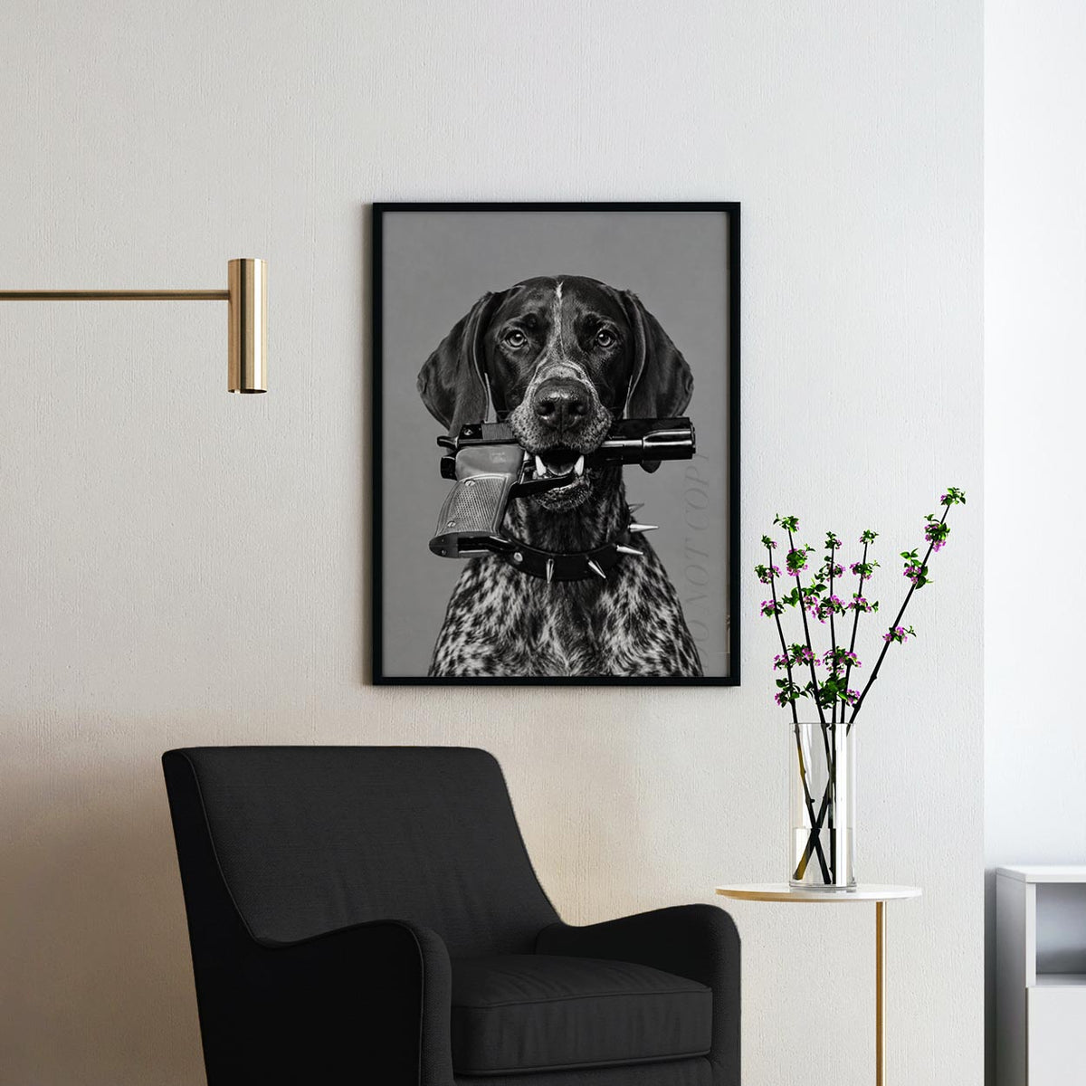 German Shorthaired Pointer Gun In Mouth